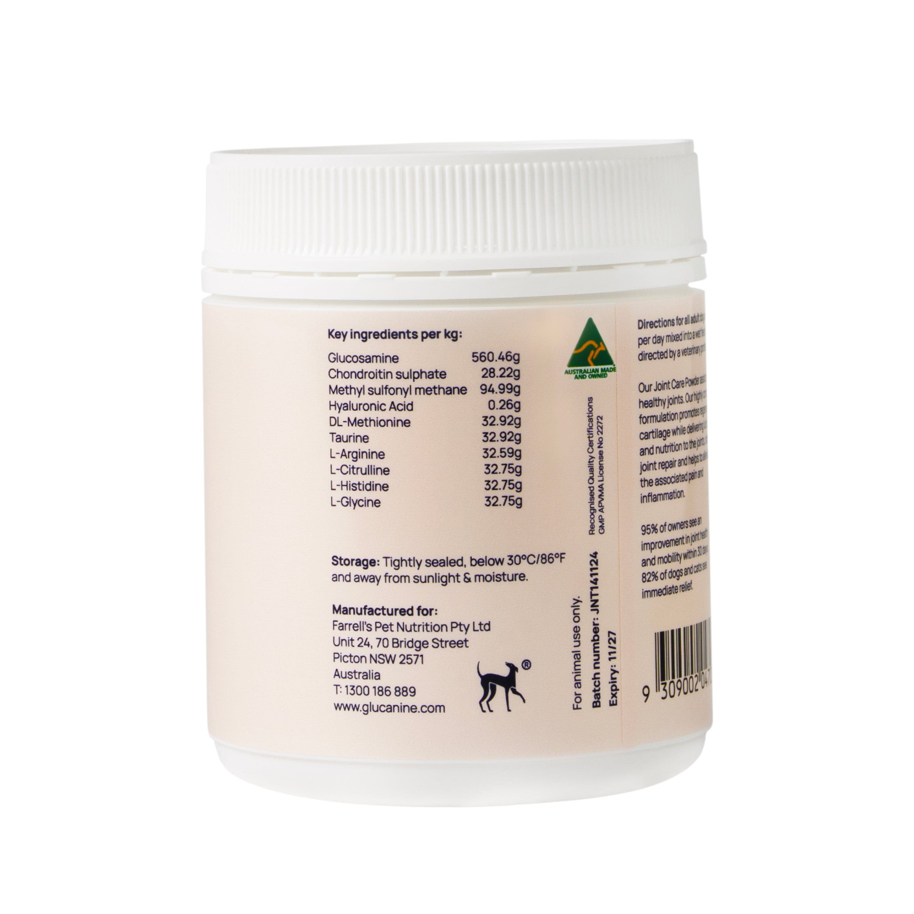 Glucanine Dog Joint Care Powder 350g